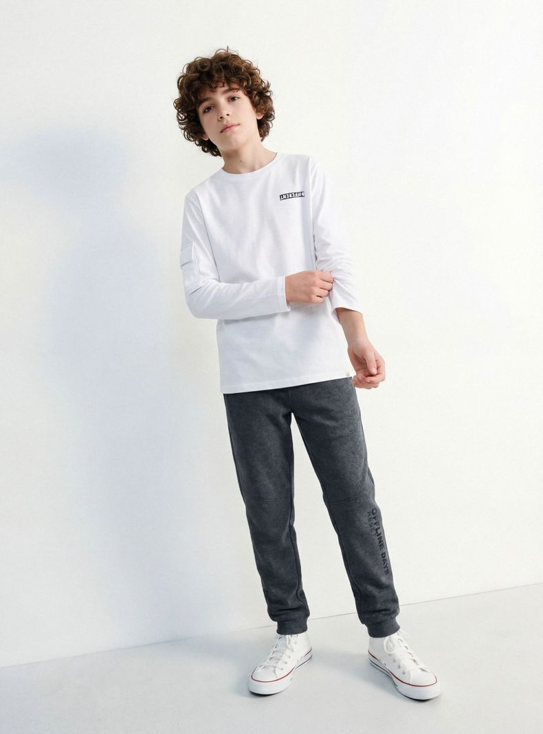 MELT PANTALÓN DE BUZO ESTAMPADO HIGH DENSITY PIERNA