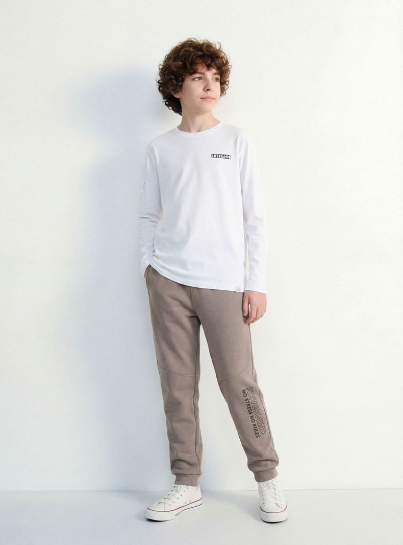 MELT PANTALÓN DE BUZO ESTAMPADO HIGH DENSITY PIERNA
