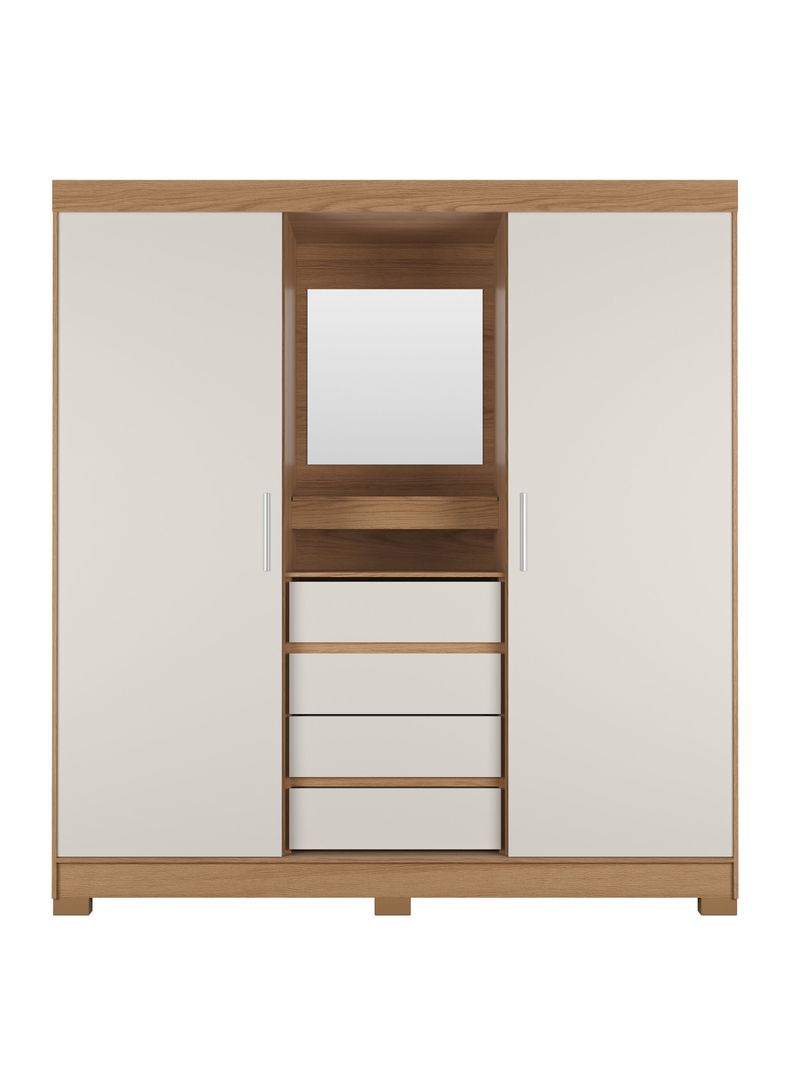 Clóset Toscana 2 Puertas + 4 Cajones Off White