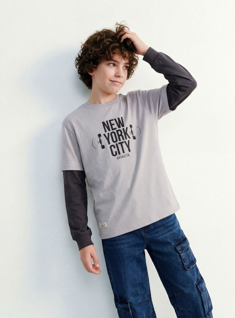 MELT POLERA DOBLE MANGA RUBBER PRINT