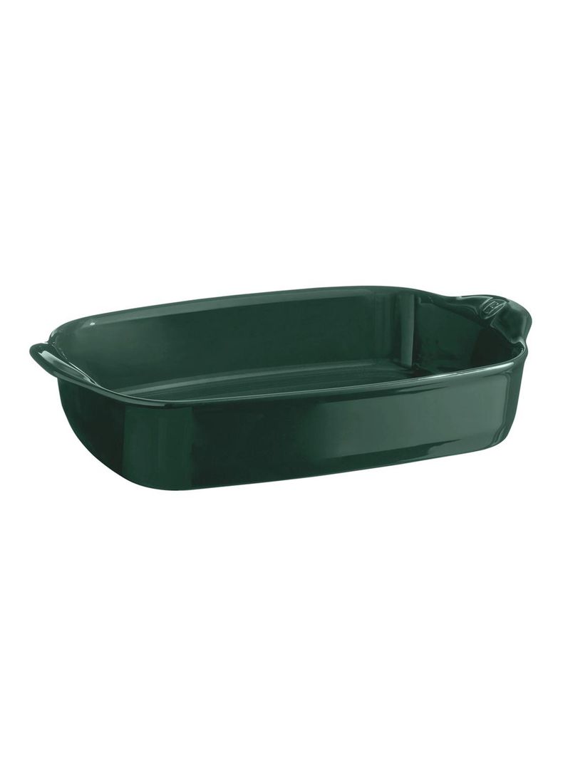 Ultime Fuente Horno Verde Cerámica Oscuro 36.5x23.5 cm