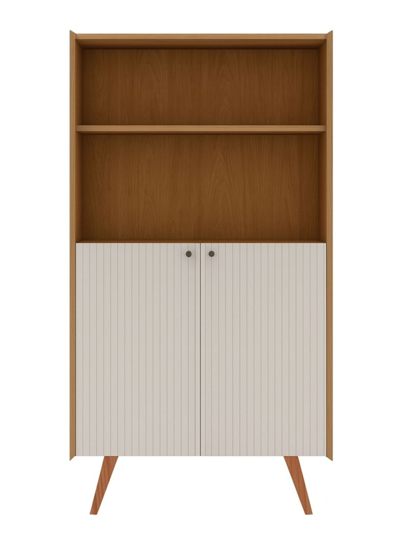 Estante Living 2 Puertas Cafe 80x157x36 cm