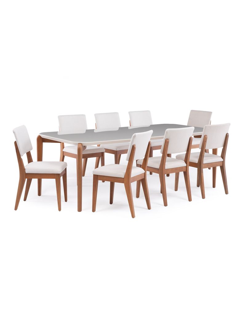 Juego de Comedor Donatella 2.2 8 Sillas Ella Natural