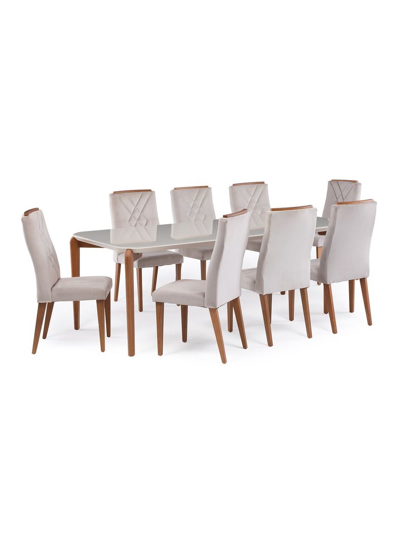 Juego de Comedor Donatella 1.8 6 Sillas Megan Natural