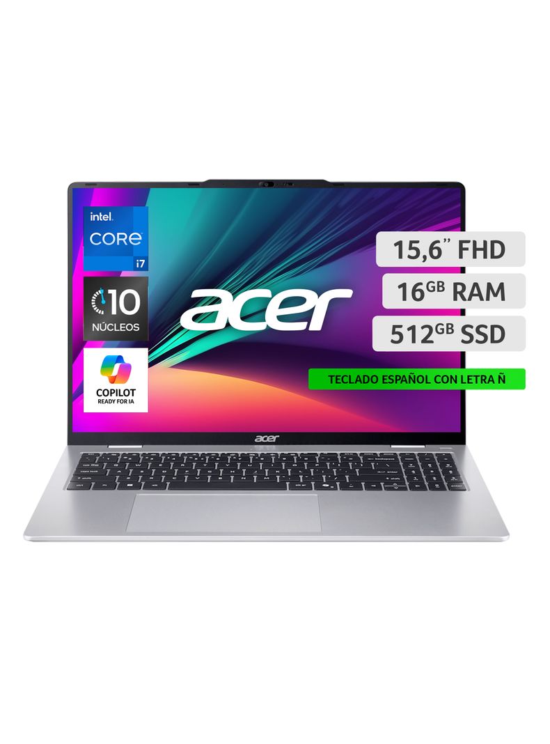 Notebook Aspire Lite AL15-72P Intel Core i7 16GB RAM 512GB SSD 15.6'' FHD 60 Hz