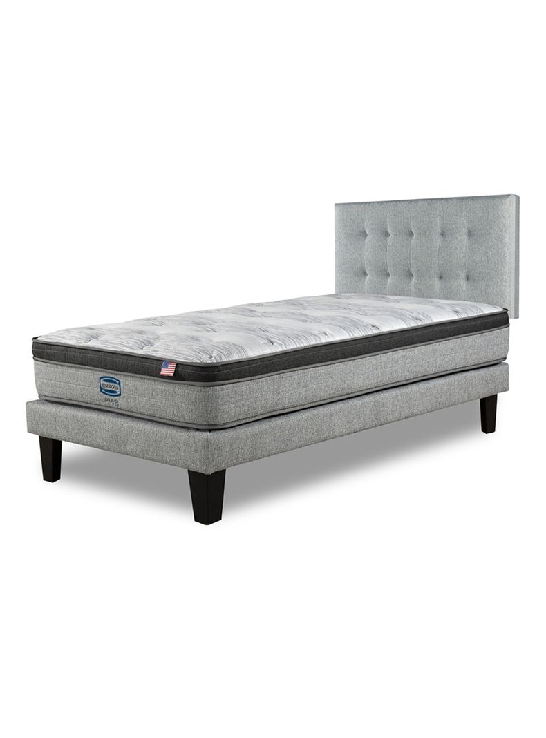 Cama Europea Dreamer Plus 1.5 Plazas Urbp Base Normal + Respaldo