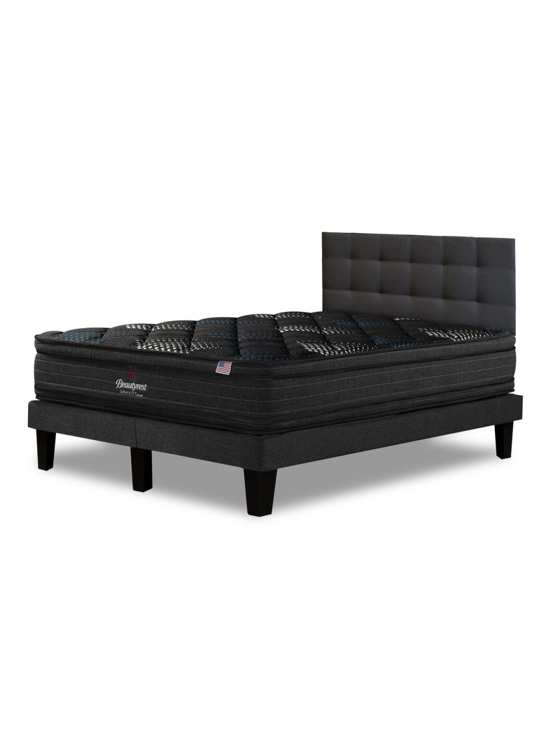 Cama Europea Gravity Dual 2 Plazas Base Dividida Respaldo Urban Marengo