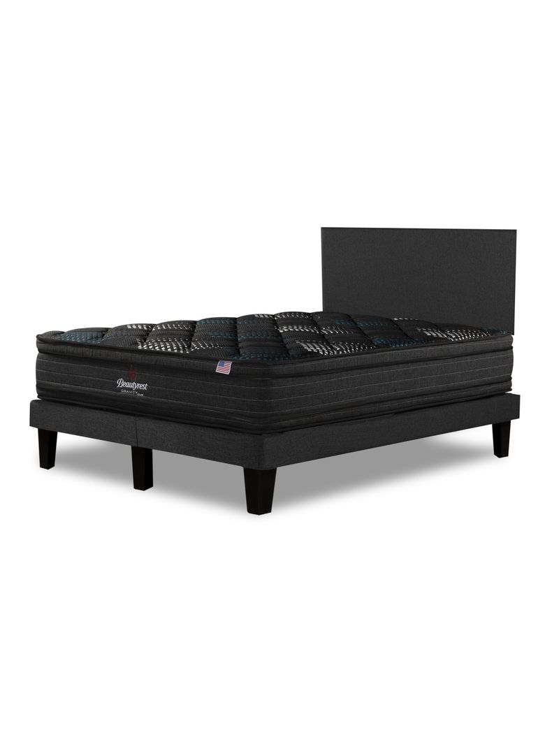 Cama Europea Gravity Dual 2 Plazas Base Dividida Respaldo Praga Marengo