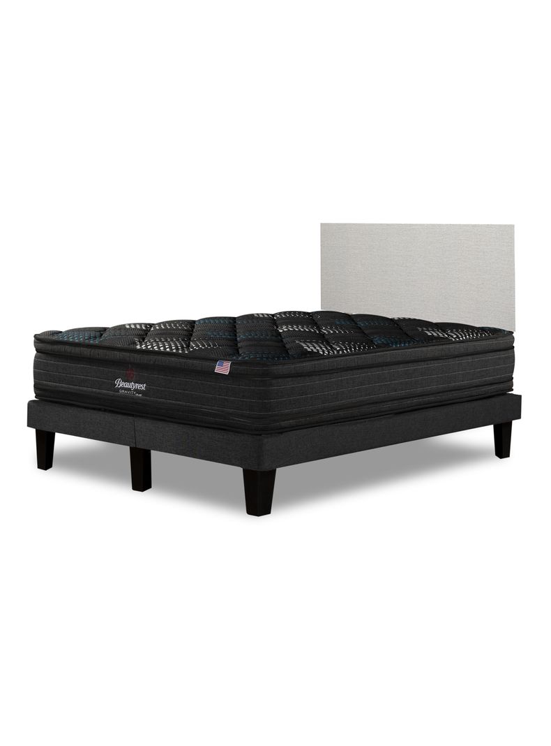 Cama Europea Gravity Dual 2 Plazas Base Dividida Respaldo Praga Arena