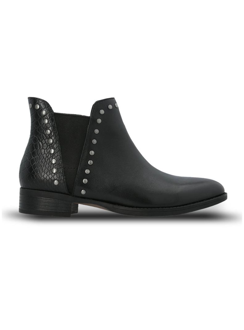 Botin Alva Cuero Mujer Negro 35