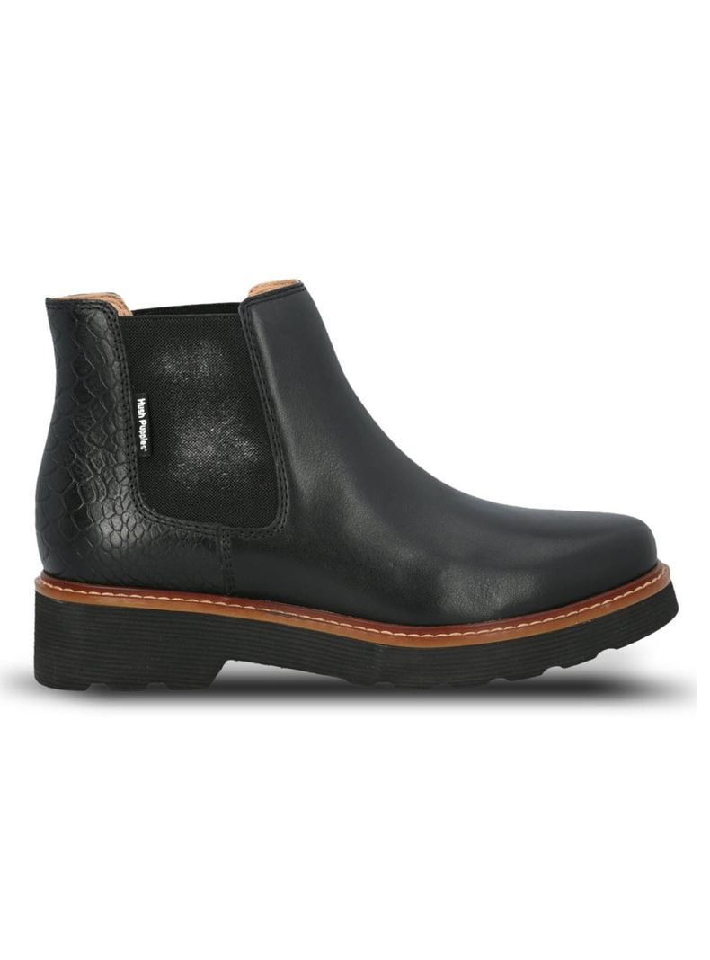 Botin Bonnie Mujer Cuero Negro 35