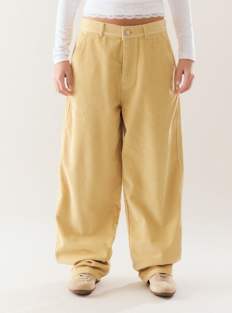 Pantalón Balloon Cotelé