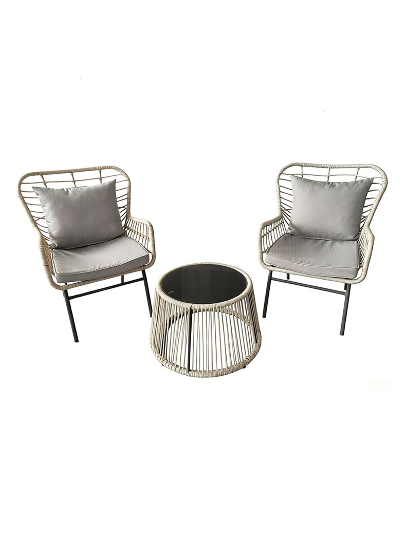 Juego de Terraza 3 Piezas Amalfi Beige Claro