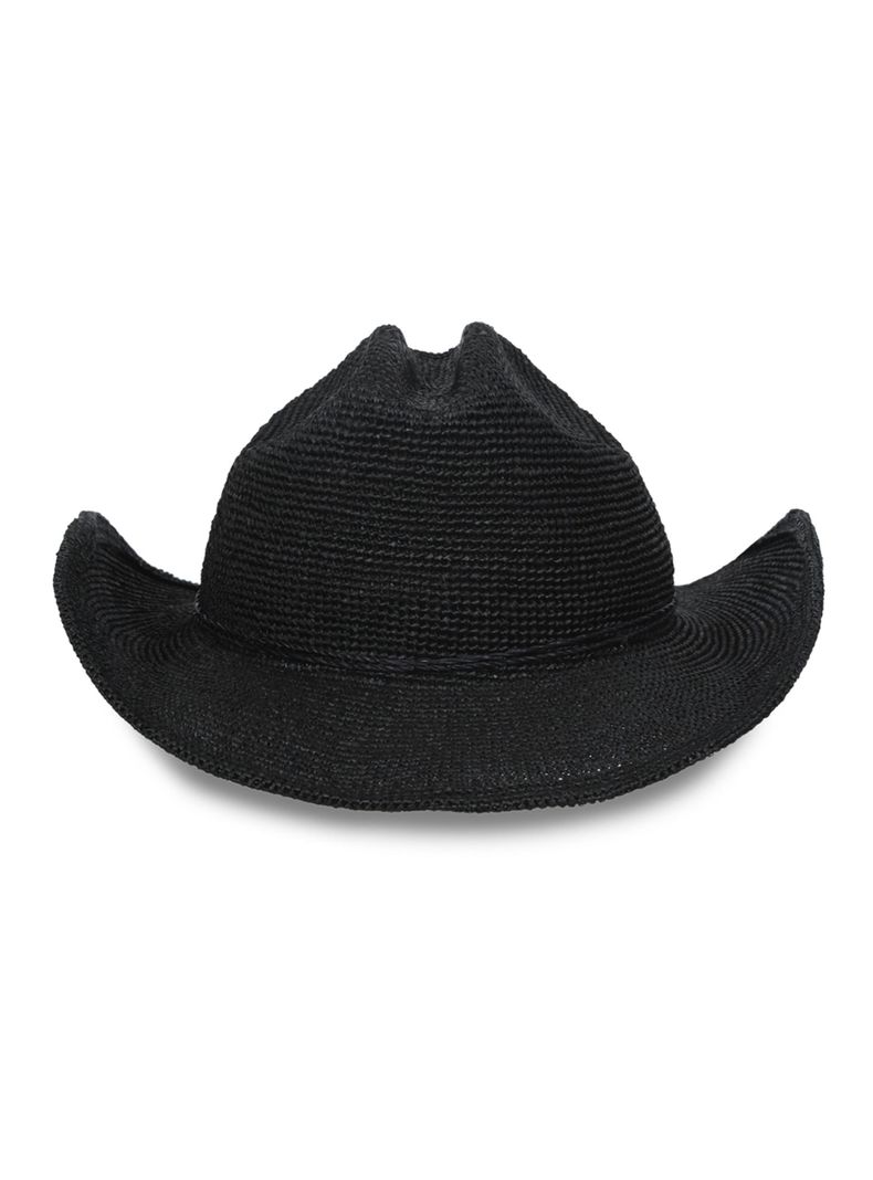 Sombrero Black Raffia Cowboy