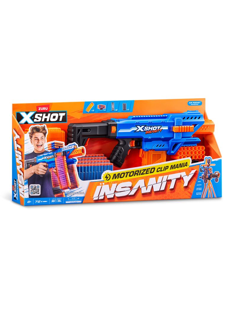 Lanzador de Dardos Insanity Clip Blaster con 72 Dardos
