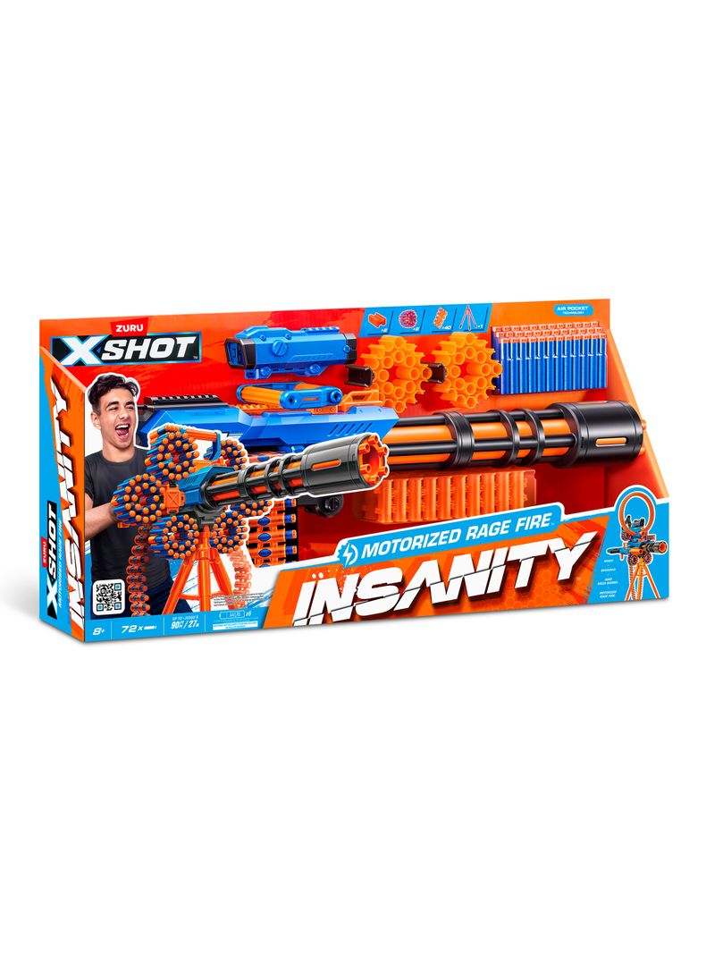 Lanzador de Dardos Insanity Furia Motorizada con 72 Dardos