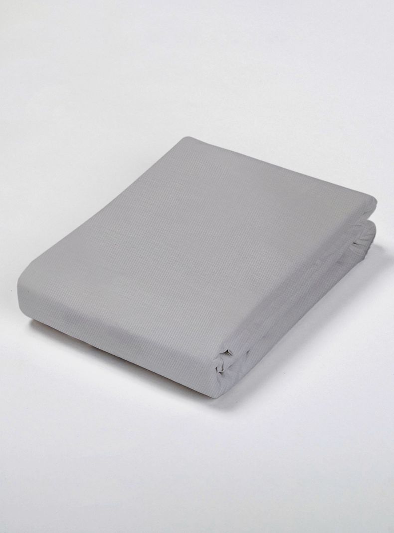Cubre Plumón Básico Reversible Piqué Gris King