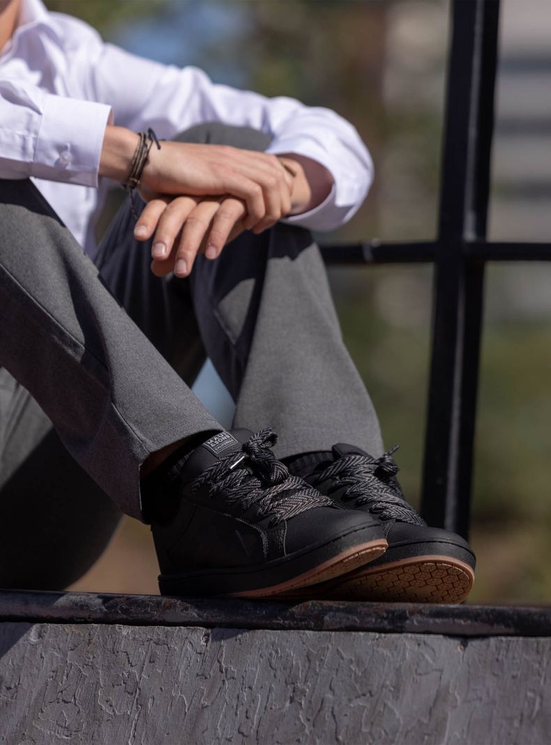 Zapato Escolar Lisa Cuero Hombre