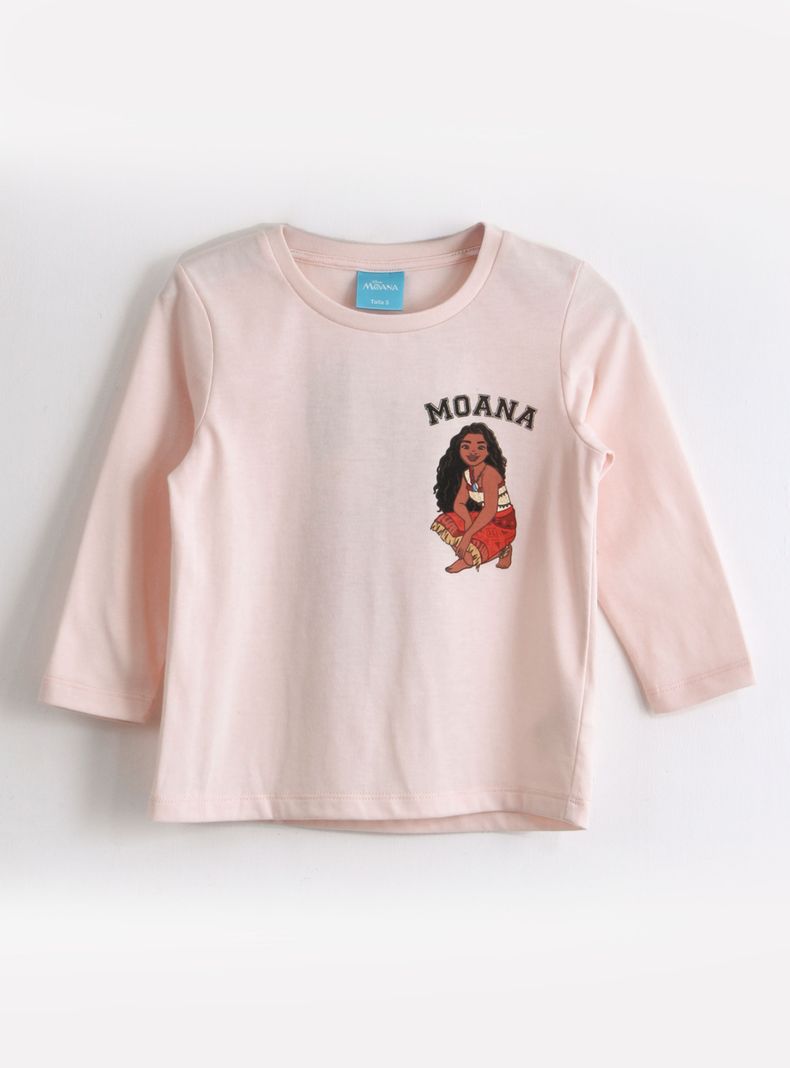 Polera Manga Larga Toddlera Personaje Moana Espalda