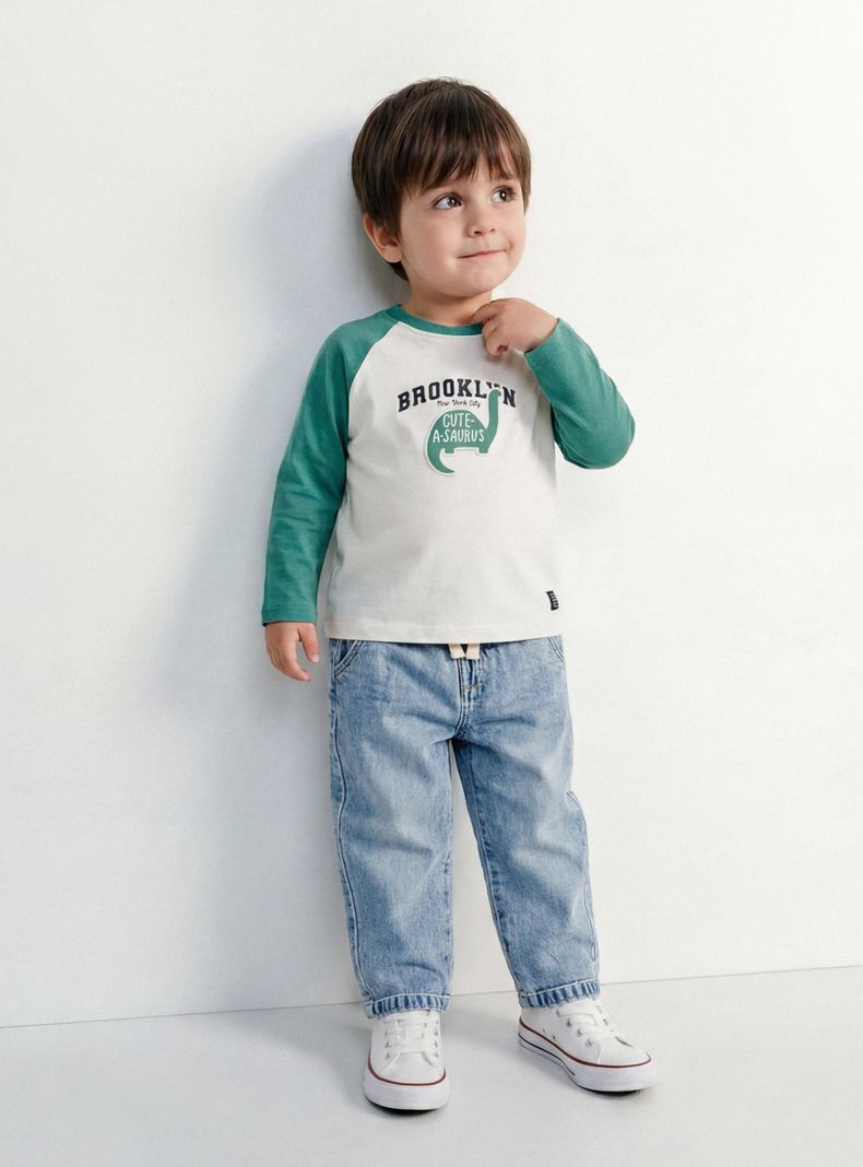 Jeans Moda Lavado con Cordón