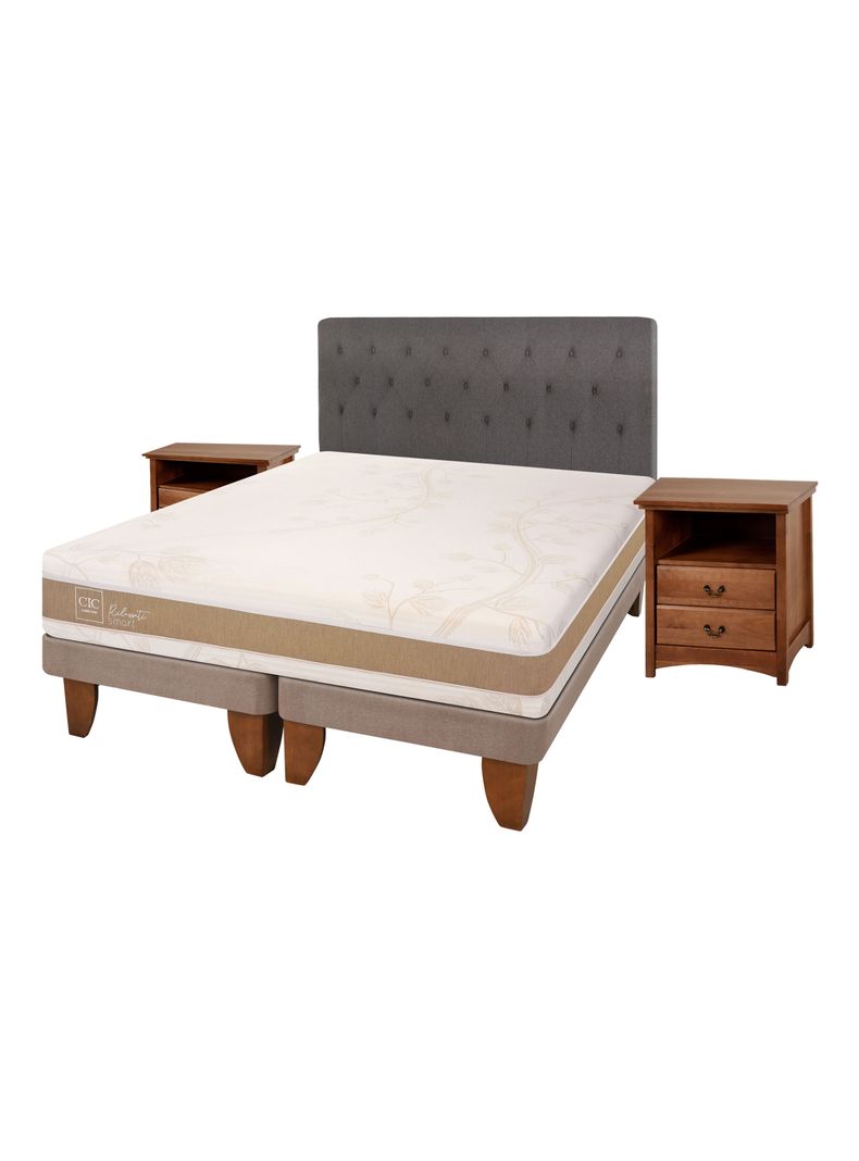 Cama Europea Rilass Smart King Base Dividida + Set Kave