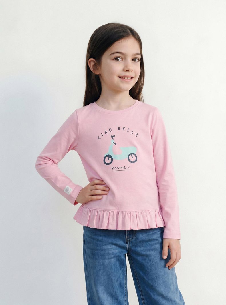TRIBU POLERA MANGA LARGA CUELLO REDONDO CON ESTAMPADO