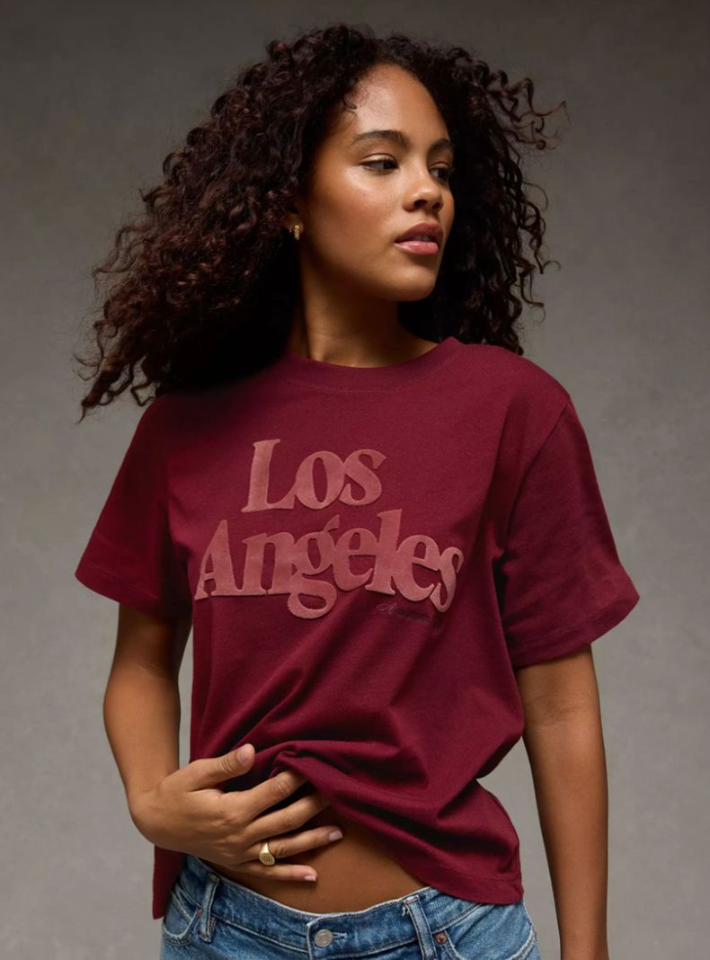 Polera Ae Gráfica de Terciopelo Nueva York