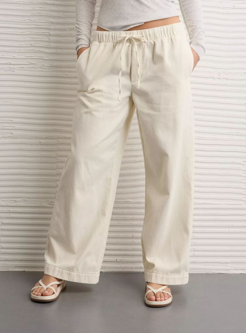 Jeans AE Cozy Dreamy Drape de Tiro Bajo y Pierna Ultra Ancha