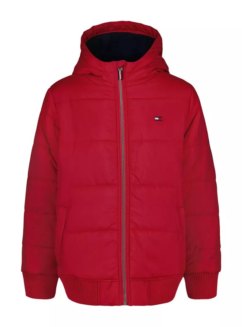 Parka con Detalle Manga Logo Bicolor