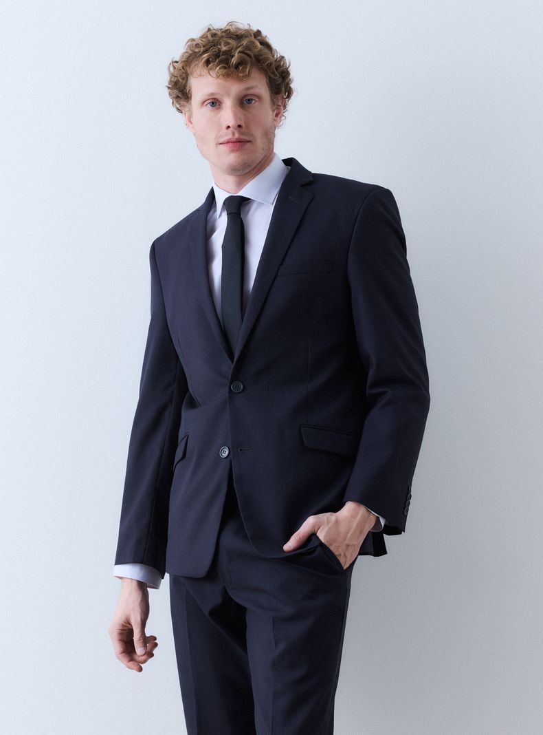 Traje Recto Slim Fit en Casimir