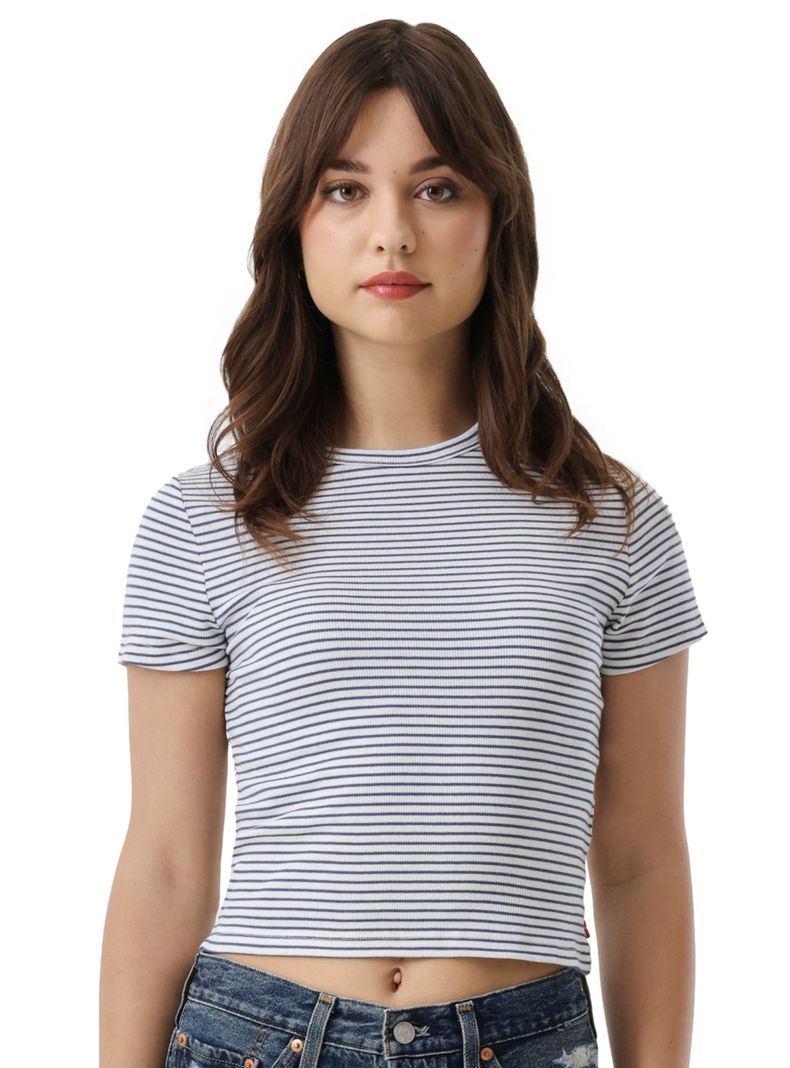 Polera Manga Corta Rayas Bloque
