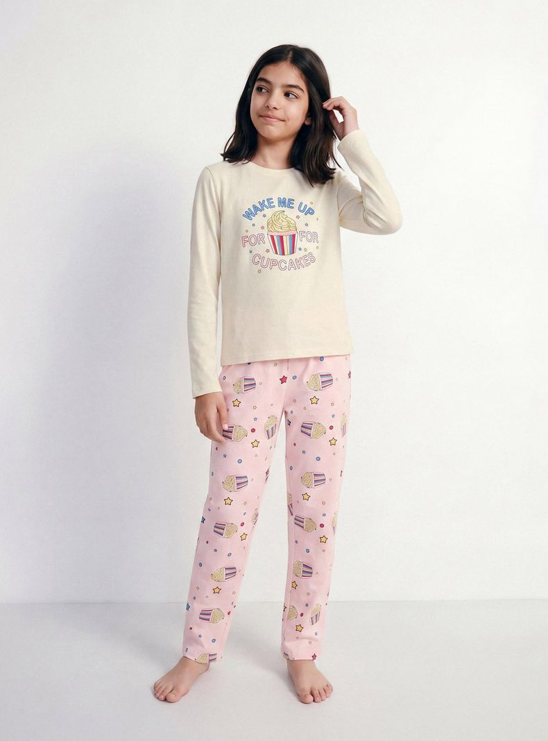 Pijama Junior con Estampado Detalles con Glitter