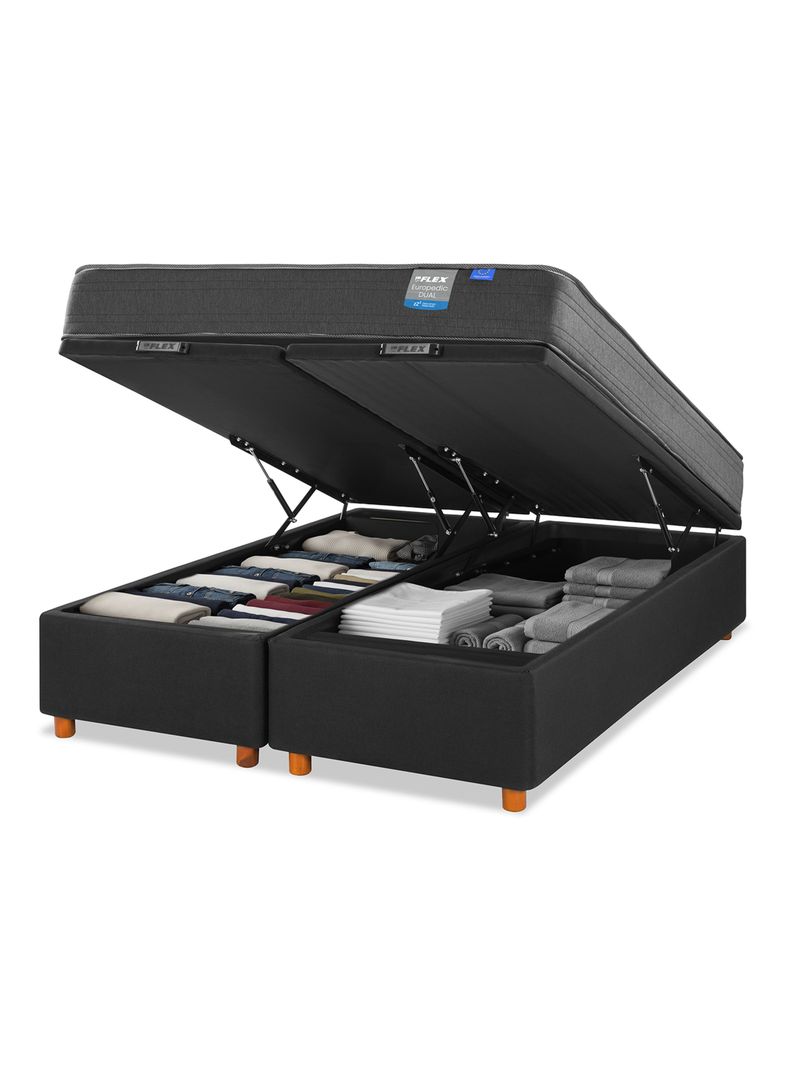 Cama Baúl Europedic Dual 2 Plazas Base Dividida