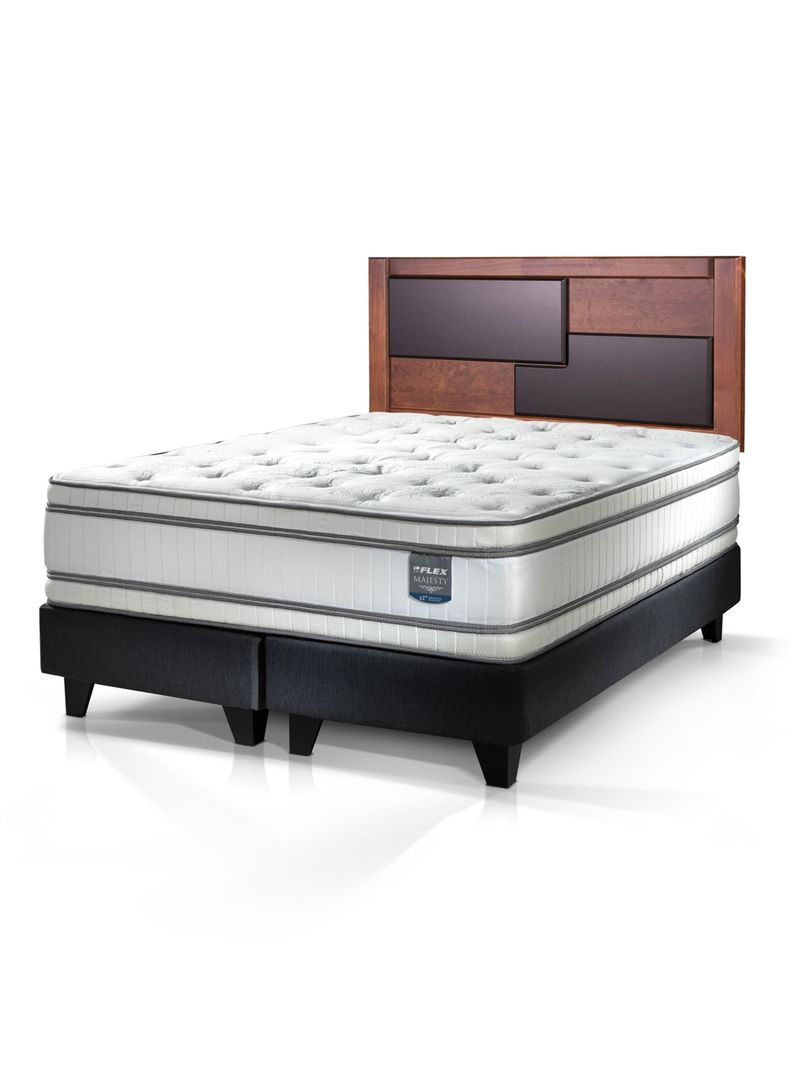 Cama Europea Majesty 2 Plazas + Respaldo Colonia