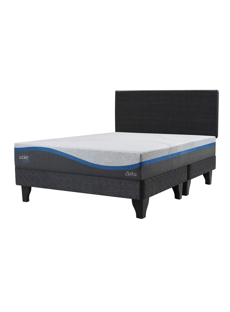 Cama Wake Up 2 Plazas Base Dividida + Respaldo