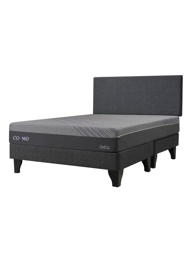 Cama Cosmos 2 Plazas Base Dividida + Respaldo