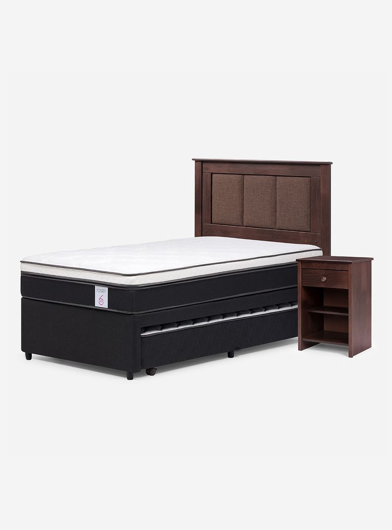 ROSEN DIVAN NEW STYLE 6 1.5 PLAZAS + SET DE MUEBLES RACHEL
