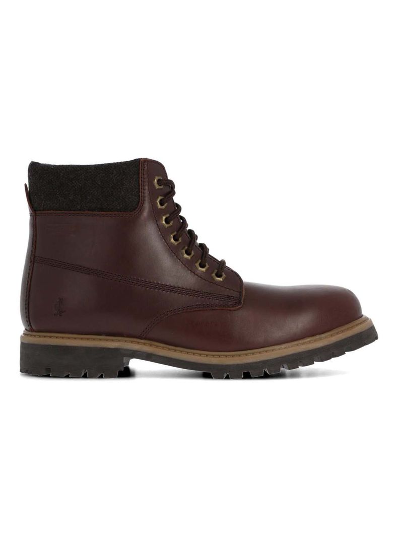 Botin Negam Cuero Hombre Rojo Oscuro 40