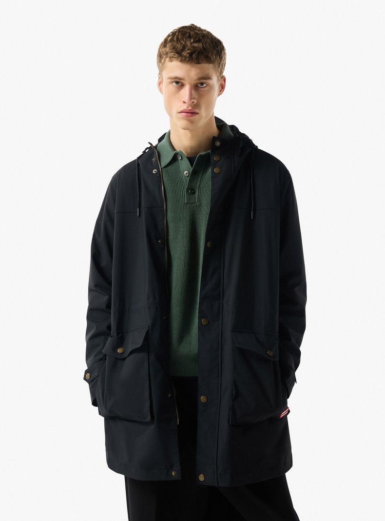 Parka Larga con Capucha Waterproof