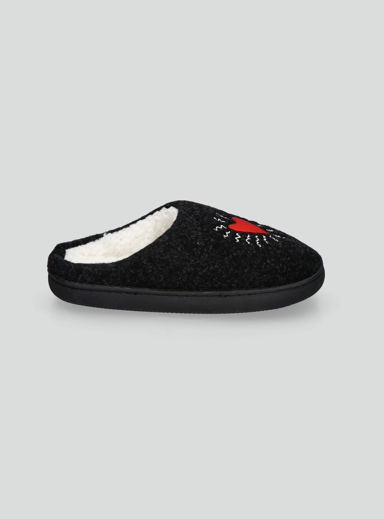 Pantufla de Sherpa con Diseño Bordado