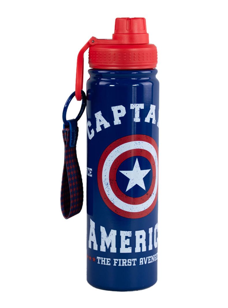 Botella para Agua Capitan Amarica Acero Inoxidable 750 ml
