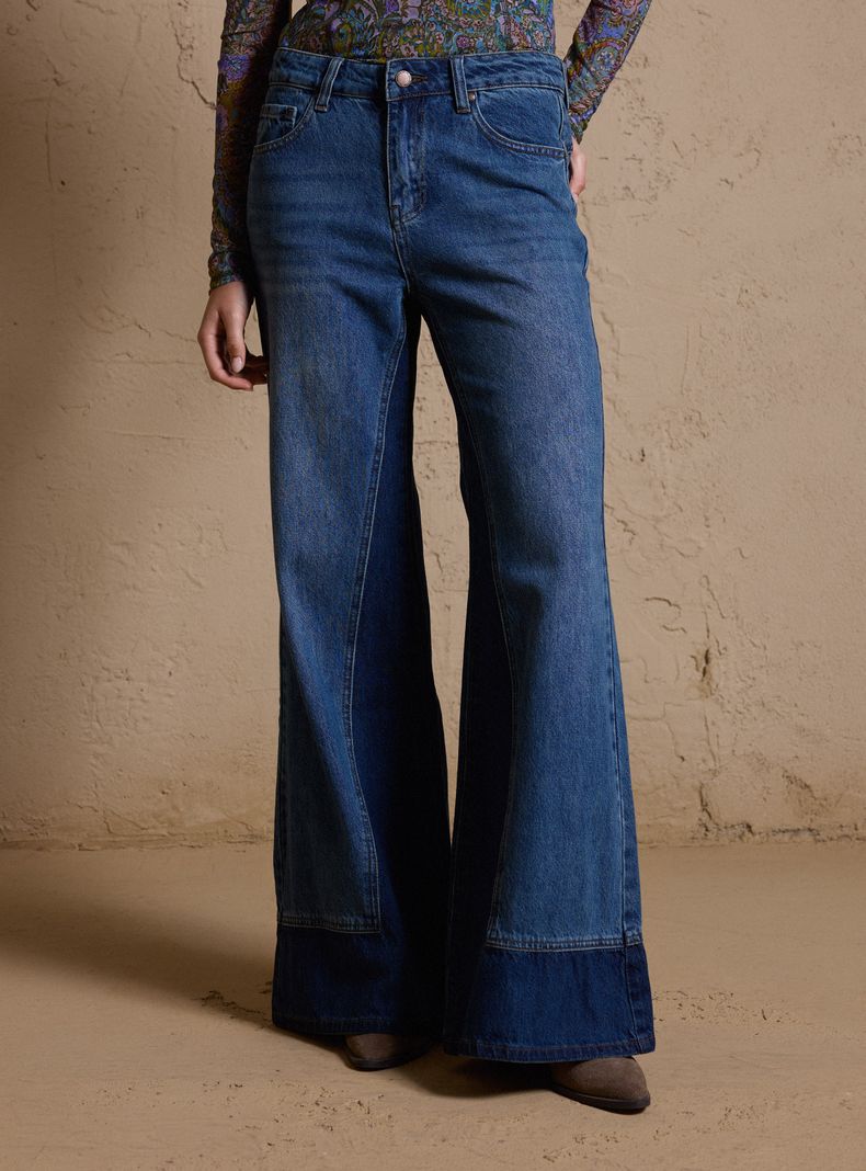 Jeans Cortes Bicolor
