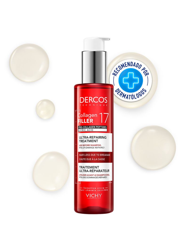 Pre-Shampoo Dercos Collagen 17 Tratamiento Reparador 150 ml