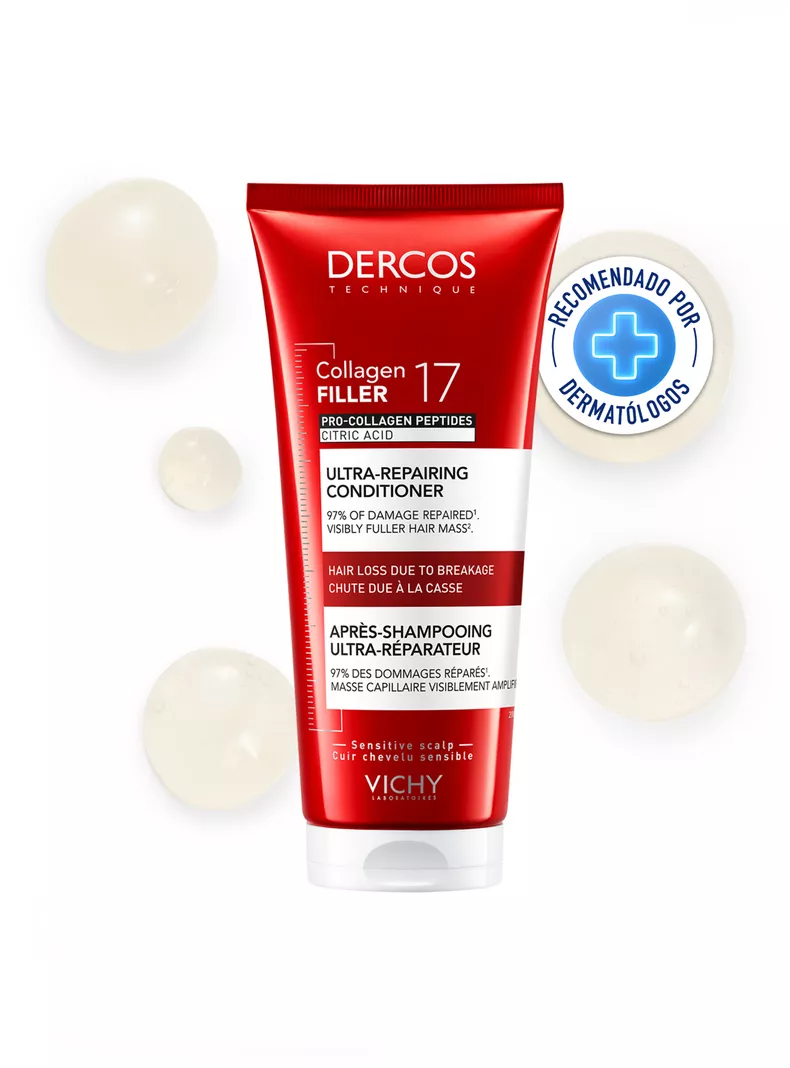 Acondicionador Dercos Collagen 17 Filler Ultra Reparador 200 ml