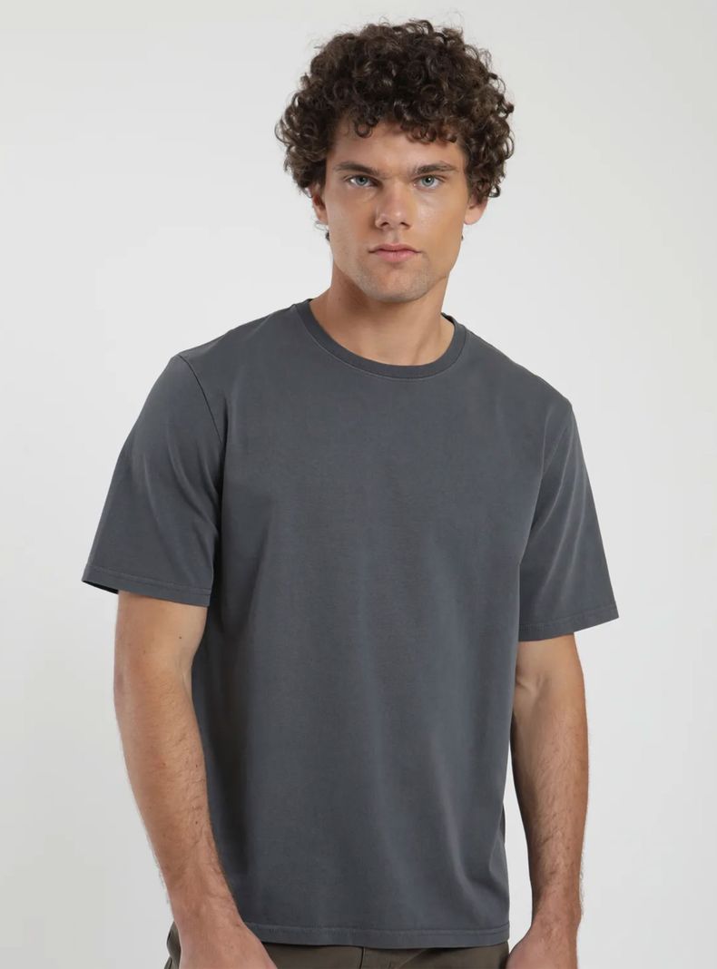 Polera Manga Corta Lisa Cuello Redondo