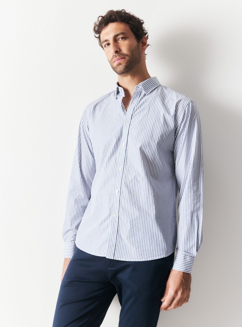 Camisa Popelina Raya Algodón