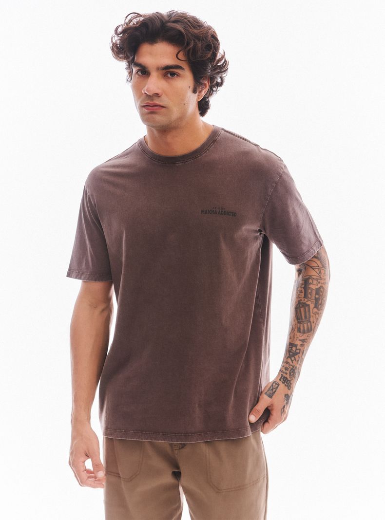 Polera Relax con Estampado Espalda