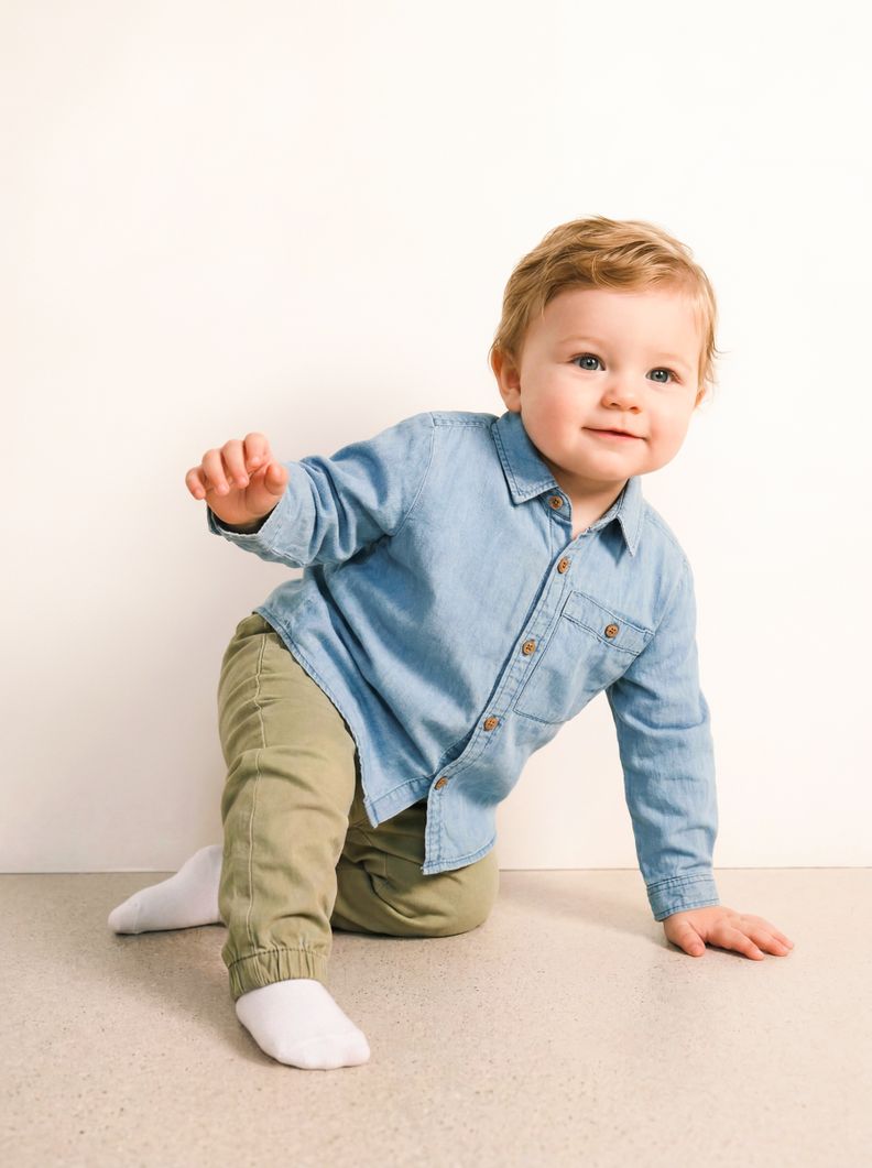 Camisa Bolsillo Frontal y Botones Look Madera