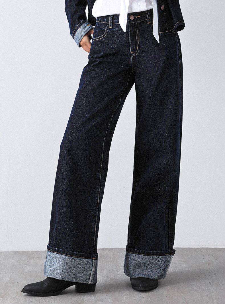 Pantalón Logo Bordado Navy