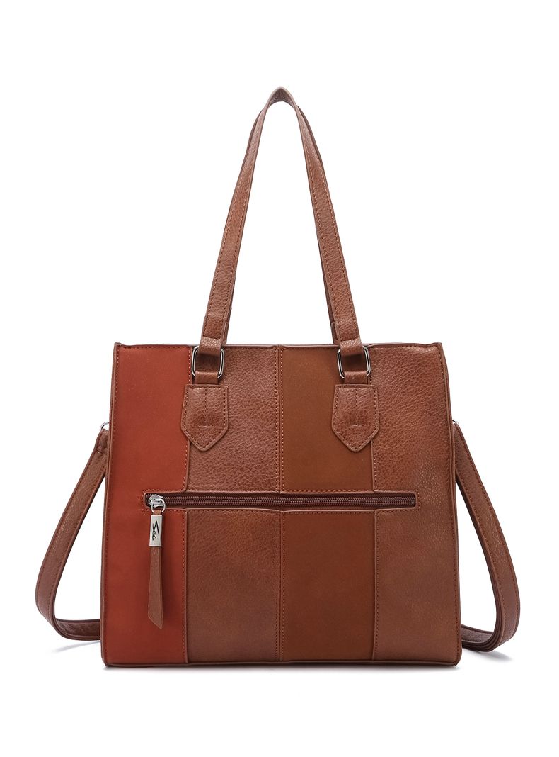 Cartera de Hombro Corte Recto Colmar Tostado